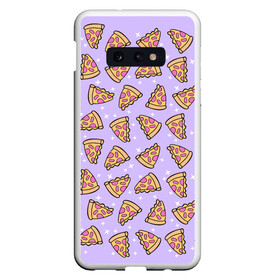 Чехол для Samsung S10E с принтом Пицца Мун в Новосибирске, Силикон | Область печати: задняя сторона чехла, без боковых панелей | food | pattern | pizza | sailor moon | еда | паттерн | пицца | сейлор мун