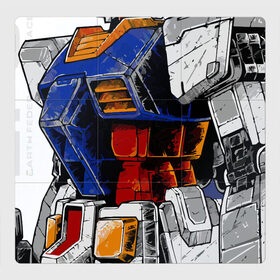 Магнитный плакат 3Х3 с принтом Gundam в Новосибирске, Полимерный материал с магнитным слоем | 9 деталей размером 9*9 см | Тематика изображения на принте: gundam | манга | робо | япония