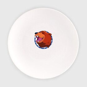 Тарелка с принтом Bear for Hire в Новосибирске, фарфор | диаметр - 210 мм
диаметр для нанесения принта - 120 мм | bear for hire | far cry 5 | медведь | фар край 5