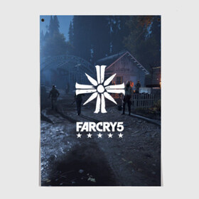 Постер с принтом Cult Far Cry в Новосибирске, 100% бумага
 | бумага, плотность 150 мг. Матовая, но за счет высокого коэффициента гладкости имеет небольшой блеск и дает на свету блики, но в отличии от глянцевой бумаги не покрыта лаком | 