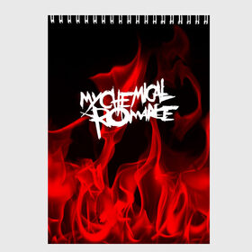 Скетчбук с принтом My Chemical Romance в Новосибирске, 100% бумага
 | 48 листов, плотность листов — 100 г/м2, плотность картонной обложки — 250 г/м2. Листы скреплены сверху удобной пружинной спиралью | my chemical romance | punk | rock | альтернативный хип хоп | группа | инди поп | музыка | музыкальное произведение | ноты | панк | регги | рок | синти поп