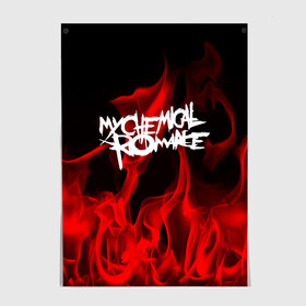 Постер с принтом My Chemical Romance в Новосибирске, 100% бумага
 | бумага, плотность 150 мг. Матовая, но за счет высокого коэффициента гладкости имеет небольшой блеск и дает на свету блики, но в отличии от глянцевой бумаги не покрыта лаком | my chemical romance | punk | rock | альтернативный хип хоп | группа | инди поп | музыка | музыкальное произведение | ноты | панк | регги | рок | синти поп