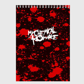 Скетчбук с принтом My Chemical Romance в Новосибирске, 100% бумага
 | 48 листов, плотность листов — 100 г/м2, плотность картонной обложки — 250 г/м2. Листы скреплены сверху удобной пружинной спиралью | my chemical romance | punk | rock | альтернативный хип хоп | группа | инди поп | музыка | музыкальное произведение | ноты | панк | регги | рок | синти поп