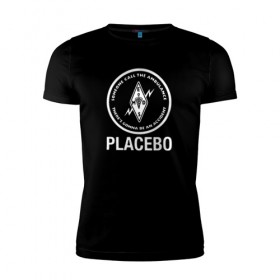 Мужская футболка премиум с принтом Placebo в Новосибирске, 92% хлопок, 8% лайкра | приталенный силуэт, круглый вырез ворота, длина до линии бедра, короткий рукав | 