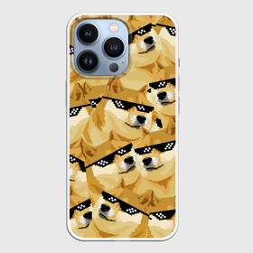 Чехол для iPhone 13 Pro с принтом Doge мем в deal with it очках в Новосибирске,  |  | deal with it очки | doge | meme | мем | мемы | сиба ину | сиба ину мем