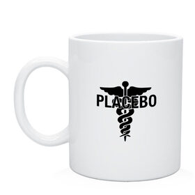 Кружка с принтом Placebo в Новосибирске, керамика | объем — 330 мл, диаметр — 80 мм. Принт наносится на бока кружки, можно сделать два разных изображения | Тематика изображения на принте: placebo | альтернативный | инди | индирок | плацебо | рок