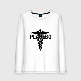 Женский лонгслив хлопок с принтом Placebo в Новосибирске, 100% хлопок |  | placebo | альтернативный | инди | индирок | плацебо | рок