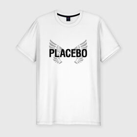 Мужская футболка премиум с принтом Placebo в Новосибирске, 92% хлопок, 8% лайкра | приталенный силуэт, круглый вырез ворота, длина до линии бедра, короткий рукав | Тематика изображения на принте: placebo | альтернативный | инди | индирок | плацебо | рок