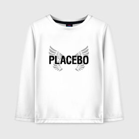 Детский лонгслив хлопок с принтом Placebo в Новосибирске, 100% хлопок | круглый вырез горловины, полуприлегающий силуэт, длина до линии бедер | placebo | альтернативный | инди | индирок | плацебо | рок