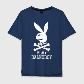 Мужская футболка хлопок Oversize с принтом Play Dalnoboy (Дальнобойщики) в Новосибирске, 100% хлопок | свободный крой, круглый ворот, “спинка” длиннее передней части | Тематика изображения на принте: play dalnoboy | дальнобойщики