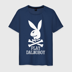 Мужская футболка хлопок с принтом Play Dalnoboy (Дальнобойщики) в Новосибирске, 100% хлопок | прямой крой, круглый вырез горловины, длина до линии бедер, слегка спущенное плечо. | Тематика изображения на принте: play dalnoboy | дальнобойщики