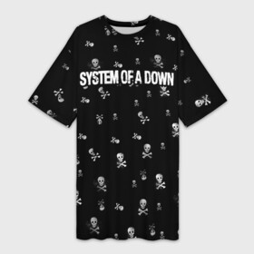 Платье-футболка 3D с принтом System of a Down в Новосибирске,  |  | system of a down | музыка | рок | рок группа