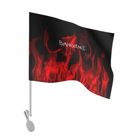 Флаг для автомобиля с принтом Evanescence в Новосибирске, 100% полиэстер | Размер: 30*21 см | evanescence | punk | rock | альтернативный хип хоп | группа | инди поп | музыка | музыкальное произведение | ноты | панк | регги | рок | синти поп
