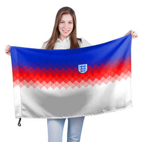 Флаг 3D с принтом Англия тренировочная форма ЧМ-2018 в Новосибирске, 100% полиэстер | плотность ткани — 95 г/м2, размер — 67 х 109 см. Принт наносится с одной стороны | англия | сборная англии | тренировочная форма | футбол | чемпионат мира по футболу