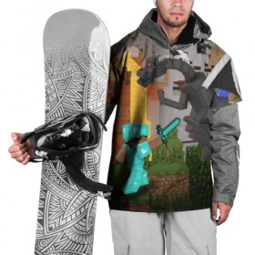 Накидка на куртку 3D с принтом Стив сражается с Эндердраконом в Новосибирске, 100% полиэстер |  | Тематика изображения на принте: minecraft | minekraft | stive | бой | дракон | майнкрафт | меч | сражение | стив