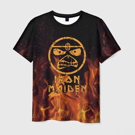Мужская футболка 3D с принтом Iron Maiden в Новосибирске, 100% полиэфир | прямой крой, круглый вырез горловины, длина до линии бедер | iron maiden | адриан смит | айран | айрон | группа | дэйв мюррей | железная дева | ирон | майден | мейд | мейден | метал | мрачный | музыка | песни | рок | стив харрис | тяжелый | хеви | хевиметал