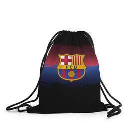 Рюкзак-мешок 3D с принтом Barcelona FC в Новосибирске, 100% полиэстер | плотность ткани — 200 г/м2, размер — 35 х 45 см; лямки — толстые шнурки, застежка на шнуровке, без карманов и подкладки | barcelona | spain | spanish | барса | барселона | испания | испанский | клуб | фк | футбол | футбольный