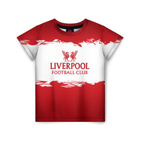 Детская футболка 3D с принтом Liverpool FC в Новосибирске, 100% гипоаллергенный полиэфир | прямой крой, круглый вырез горловины, длина до линии бедер, чуть спущенное плечо, ткань немного тянется | liverpool | английский | англия | британия | британский | клуб | ливерпуль | фк | футбол | футбольный