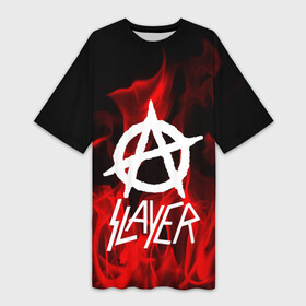 Платье-футболка 3D с принтом SLAYER в Новосибирске,  |  | punk | rock | slayer | альтернативный хип хоп | группа | инди поп | музыка | музыкальное произведение | ноты | панк | регги | рок | синти поп