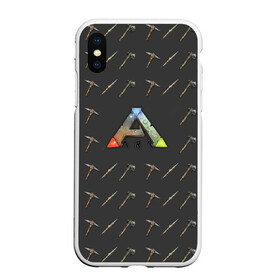 Чехол для iPhone XS Max матовый с принтом Ark Survival Evolved в Новосибирске, Силикон | Область печати: задняя сторона чехла, без боковых панелей | арк