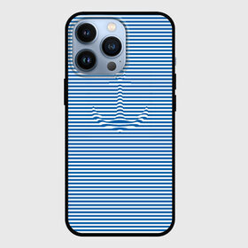 Чехол для iPhone 13 Pro с принтом Тельняшка  Якорь в Новосибирске,  |  | anchor | marine | original | vest | дизайнерская | морская | оригинальная | полоска | тельняшка | якорь