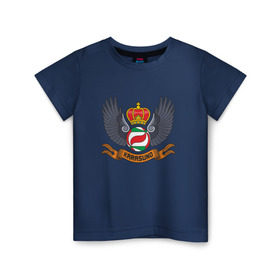 Детская футболка хлопок с принтом Haikyuu!! Волейбол!! в Новосибирске, 100% хлопок | круглый вырез горловины, полуприлегающий силуэт, длина до линии бедер | emblem | haikyuu | karasuno | волейбол | вороны | карасуно | корона | крылья | эмблема