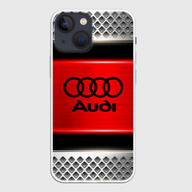 Чехол для iPhone 13 mini с принтом AUDI в Новосибирске,  |  | audi | auto | automobile | car | carbon | machine | motor | motor car | sport car | автомашина | бренд | легковой автомобиль | марка | спортивный автомобиль | тачка