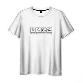 Мужская футболка 3D с принтом Sarcasm в Новосибирске, 100% полиэфир | прямой крой, круглый вырез горловины, длина до линии бедер | Тематика изображения на принте: сарказм