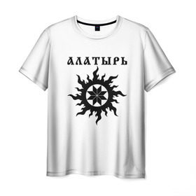 Мужская футболка 3D с принтом Алатырь в Новосибирске, 100% полиэфир | прямой крой, круглый вырез горловины, длина до линии бедер | 