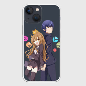 Чехол для iPhone 13 mini с принтом Toradora в Новосибирске,  |  | anime | аниме | карманный тигр | торадора toradora айсака тайга