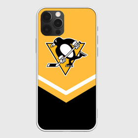 Чехол для iPhone 12 Pro с принтом Pittsburgh Penguins (Форма 1) в Новосибирске, силикон | область печати: задняя сторона чехла, без боковых панелей | Тематика изображения на принте: питтсбург пингвинз