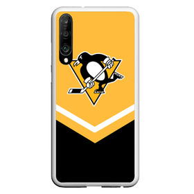 Чехол для Honor P30 с принтом Pittsburgh Penguins (Форма 1) в Новосибирске, Силикон | Область печати: задняя сторона чехла, без боковых панелей | питтсбург пингвинз