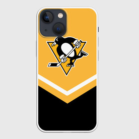 Чехол для iPhone 13 mini с принтом Pittsburgh Penguins (Форма 1) в Новосибирске,  |  | питтсбург пингвинз