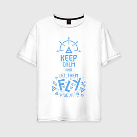 Женская футболка хлопок Oversize с принтом Aard в Новосибирске, 100% хлопок | свободный крой, круглый ворот, спущенный рукав, длина до линии бедер
 | gerald | wild hunt | witcher | wolf | ведьмак | волк | дикая охота