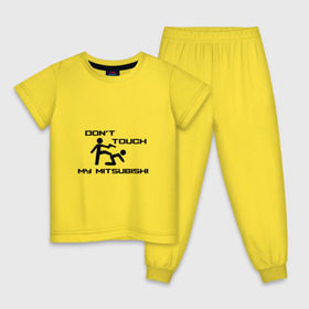 Детская пижама хлопок с принтом Dont touch my Mitsubishi в Новосибирске, 100% хлопок |  брюки и футболка прямого кроя, без карманов, на брюках мягкая резинка на поясе и по низу штанин
 |  машина | марка | митсубиси