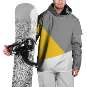Накидка на куртку 3D с принтом Серый, желтый, белый-идеальное сочетание! в Новосибирске, 100% полиэстер |  | 