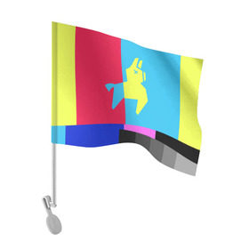 Флаг для автомобиля с принтом Лама Фортнайт в Новосибирске, 100% полиэстер | Размер: 30*21 см | battle royale | fortnite | lama | батл рояль | лама | фортнайт