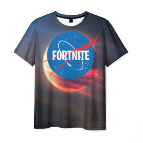 Мужская футболка 3D с принтом Fortnite в Новосибирске, 100% полиэфир | прямой крой, круглый вырез горловины, длина до линии бедер | battle royale | fortnite | lama | space | батл рояль | космос | лама | фортнайт