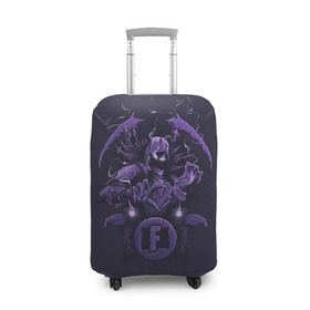 Чехол для чемодана 3D с принтом Raven в Новосибирске, 86% полиэфир, 14% спандекс | двустороннее нанесение принта, прорези для ручек и колес | battle royale | fortnite | lama | raven | батл рояль | ворон | лама | фортнайт