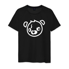 Мужская футболка хлопок с принтом Cuddle Bear в Новосибирске, 100% хлопок | прямой крой, круглый вырез горловины, длина до линии бедер, слегка спущенное плечо. | Тематика изображения на принте: battle royale | fortnite | lama | батл рояль | лама | медведь | фортнайт