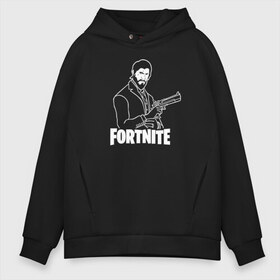 Мужское худи Oversize хлопок с принтом Fortnite в Новосибирске, френч-терри — 70% хлопок, 30% полиэстер. Мягкий теплый начес внутри —100% хлопок | боковые карманы, эластичные манжеты и нижняя кромка, капюшон на магнитной кнопке | battle royale | fortnite | lama | батл рояль | лама | фортнайт