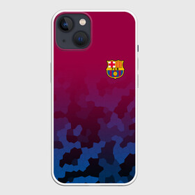 Чехол для iPhone 13 с принтом FC BARCA SPORT в Новосибирске,  |  | fc | fc barca | football | football club | sport | барселона | спорт | спортивные | униформа | фирменные цвета | фк | футбол | футбольный клуб