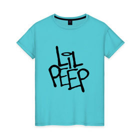 Женская футболка хлопок с принтом Lil Peep в Новосибирске, 100% хлопок | прямой крой, круглый вырез горловины, длина до линии бедер, слегка спущенное плечо | awful things | gustav hr | lil peep | густав ор | клауд | клауд рэп | лил | лили | певец | пееп | пеп | пип | пост эмо | реп | репер | рэп | рэпер | трэп | хип | хип хоп | хипхоп | хоп | эмо | эмо трэп