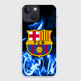 Чехол для iPhone 13 mini с принтом BARCELONA в Новосибирске,  |  | barcelona | fc | football | footer | soccer | socker | sport | барселона | огонь | пламя | спорт | футбол | футбольный клуб