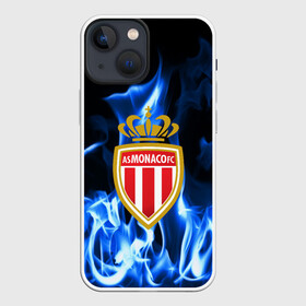 Чехол для iPhone 13 mini с принтом MONACO в Новосибирске,  |  | fc | football | footer | monaco | soccer | socker | sport | монако | огонь | пламя | спорт | футбол | футбольный клуб