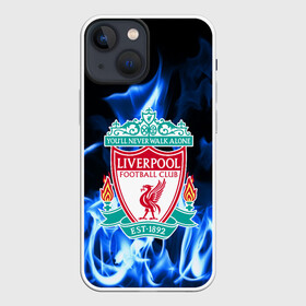 Чехол для iPhone 13 mini с принтом LIVERPOOL в Новосибирске,  |  | fc | football | footer | liverpool | soccer | socker | sport | огонь | пламя | спорт | футбол | футбольный клуб