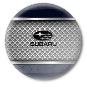 Значок с принтом SUBARU SPORT в Новосибирске,  металл | круглая форма, металлическая застежка в виде булавки | auto | car | subaru | авто | автомобиль | машина | субару