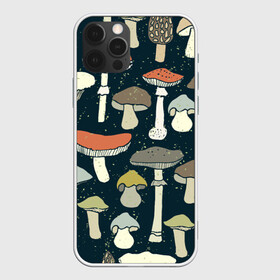 Чехол для iPhone 12 Pro с принтом Загадочный лес в Новосибирске, силикон | область печати: задняя сторона чехла, без боковых панелей | Тематика изображения на принте: грибы | паттерн