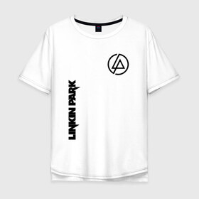 Мужская футболка хлопок Oversize с принтом Linkin Park в Новосибирске, 100% хлопок | свободный крой, круглый ворот, “спинка” длиннее передней части | bennington | chester | linkin park | альтернативный | беннингтон | группа | ленкин | линкин | майк | метал | музыкант | ню | нюметал | парк | певец | рок | рэп | честер | электроник