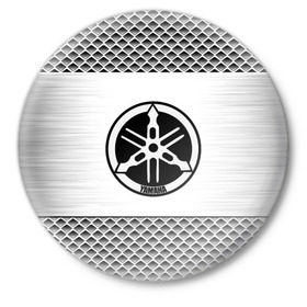 Значок с принтом YAMAHA SPORT в Новосибирске,  металл | круглая форма, металлическая застежка в виде булавки | 